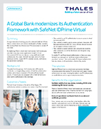 A Global Bank modernizes its Authentication Framework with SafeNet IDPrime Virtual - Case Study