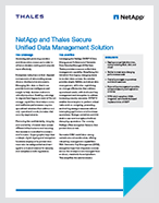 NetApp and Thales Secure Unified Data Management - Solution Brief
