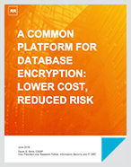 A Common Platform For Database Encryption: Lower Cost, Reduced Risk - White Paper